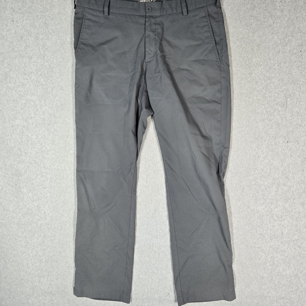 Nike Men Pants 34X32 Gray Golf Tour Performance Chino Dri Fit Straight 31"